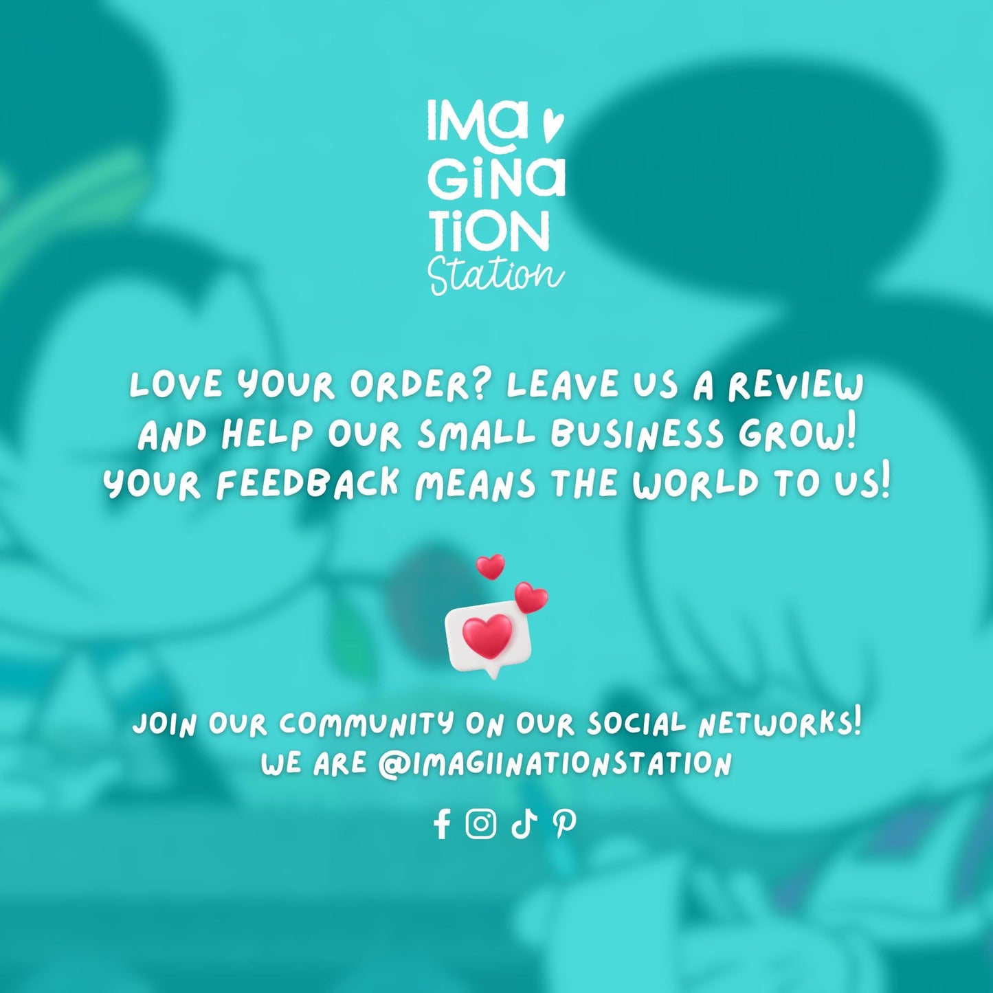 Imagination Station thank you card – Mickey and Minnie Gondola Disney sticker
