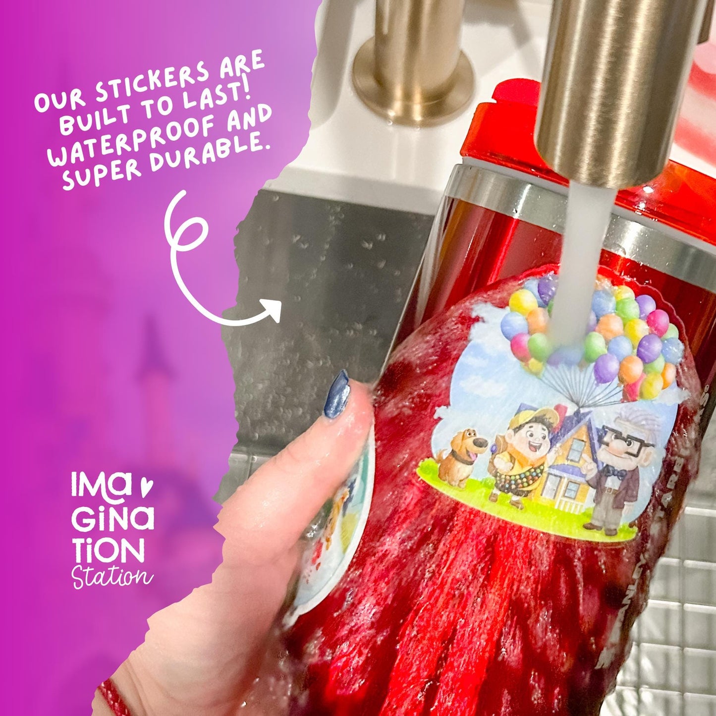 Imagination Station Tangled Rapunzel sticker packaging – Disney princess fairy tale gift
