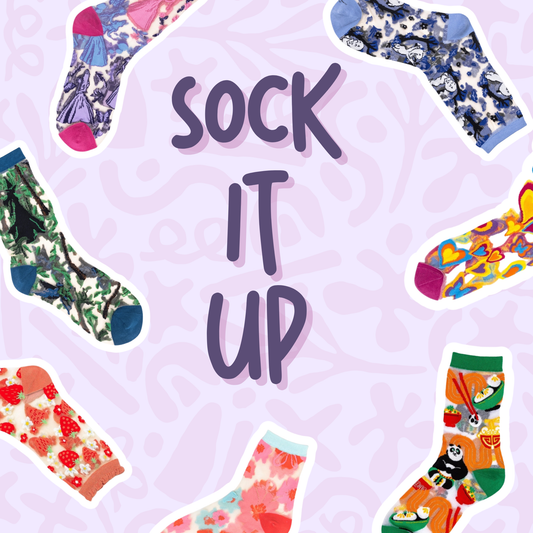 Sock Candy sheer crew socks front view – women's lightweight Disney inspired fashion socks