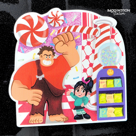 Wreck-It Ralph Sugar Rush magnet front view showing building entrance silhouette shape