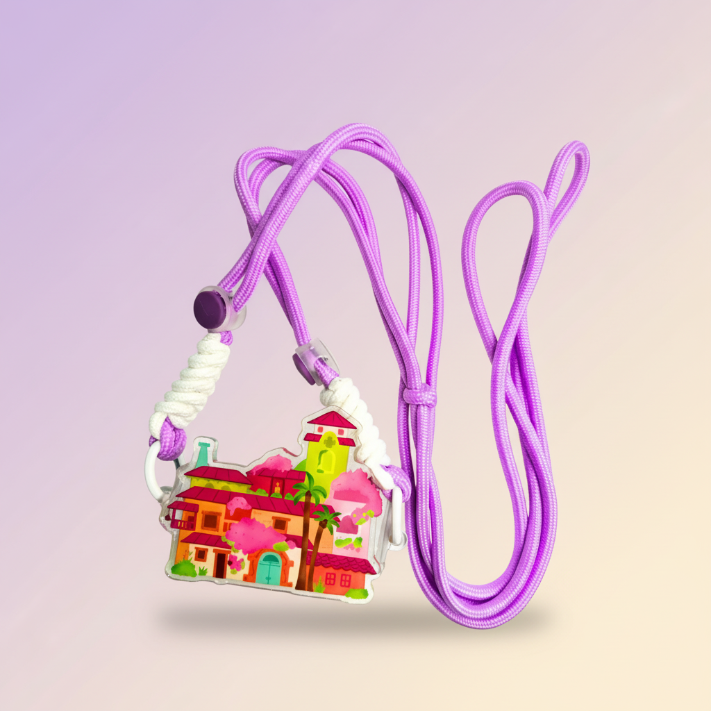Encanto Casita Madrigal house acrylic phone clip with lanyard from Disney
