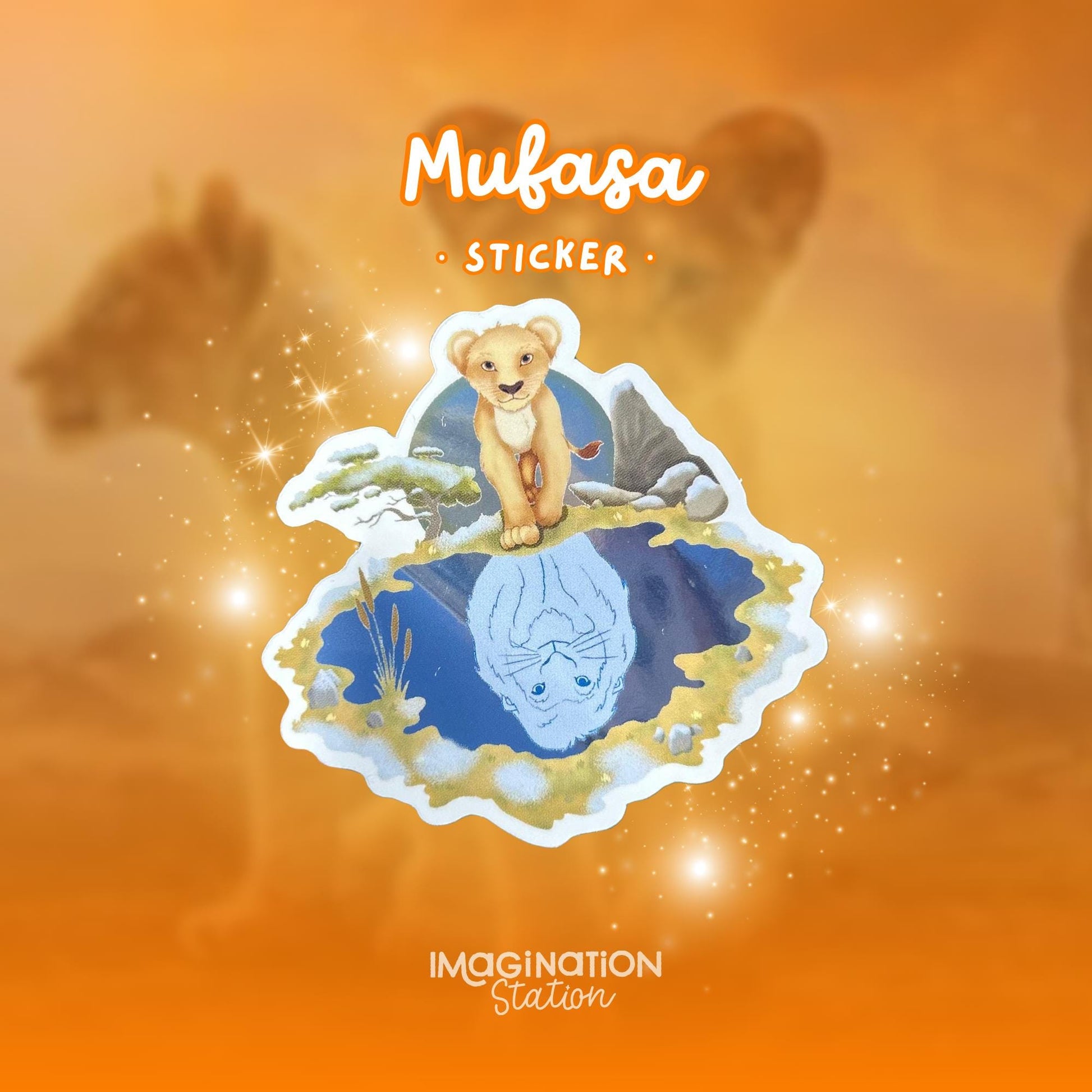 Mufasa Lion King sticker held by hand – mirror glossy remember who you are Disney vinyl