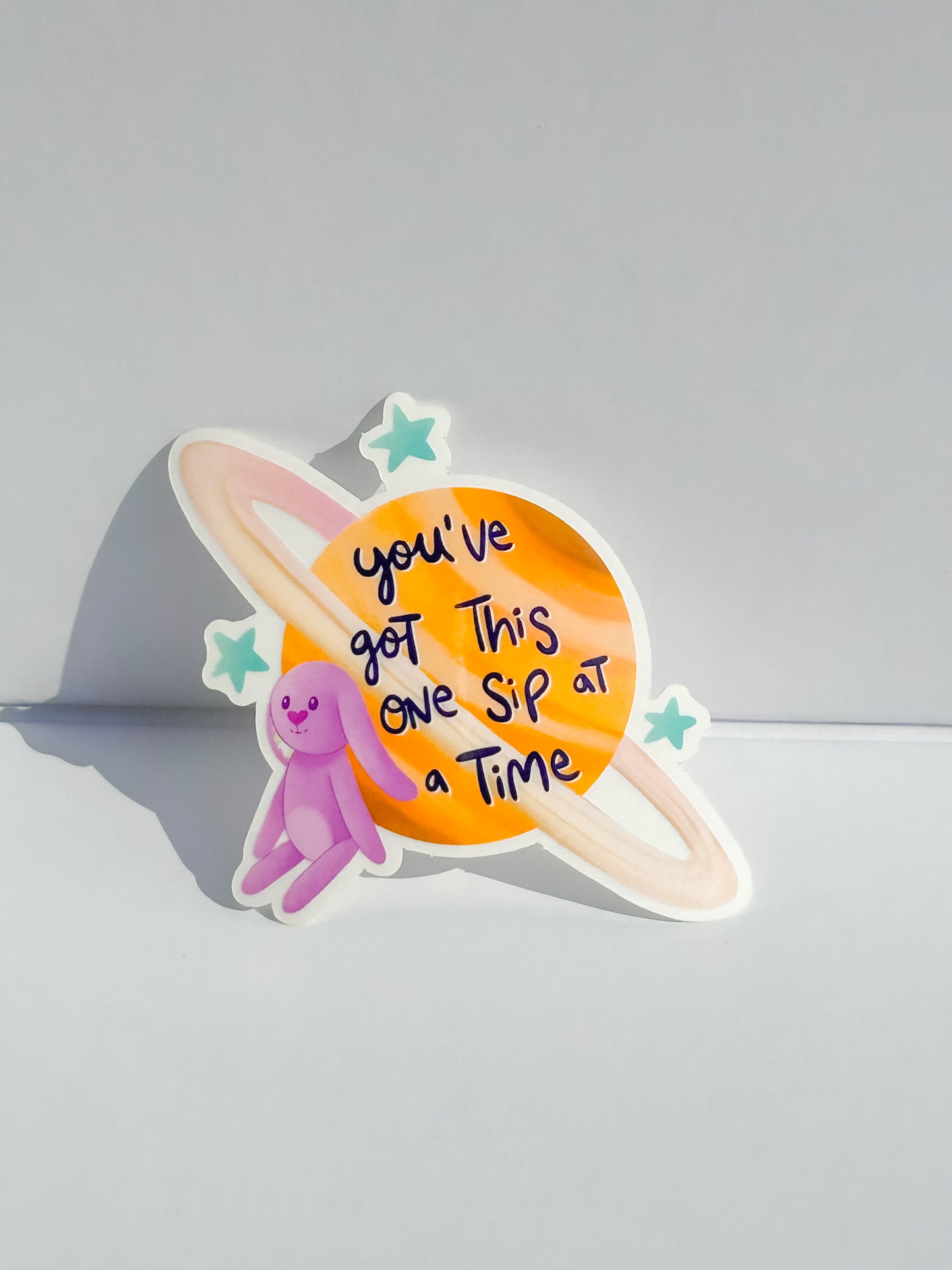 Bluey You've Got This sticker on water bottle – motivational clear glossy Disney vinyl