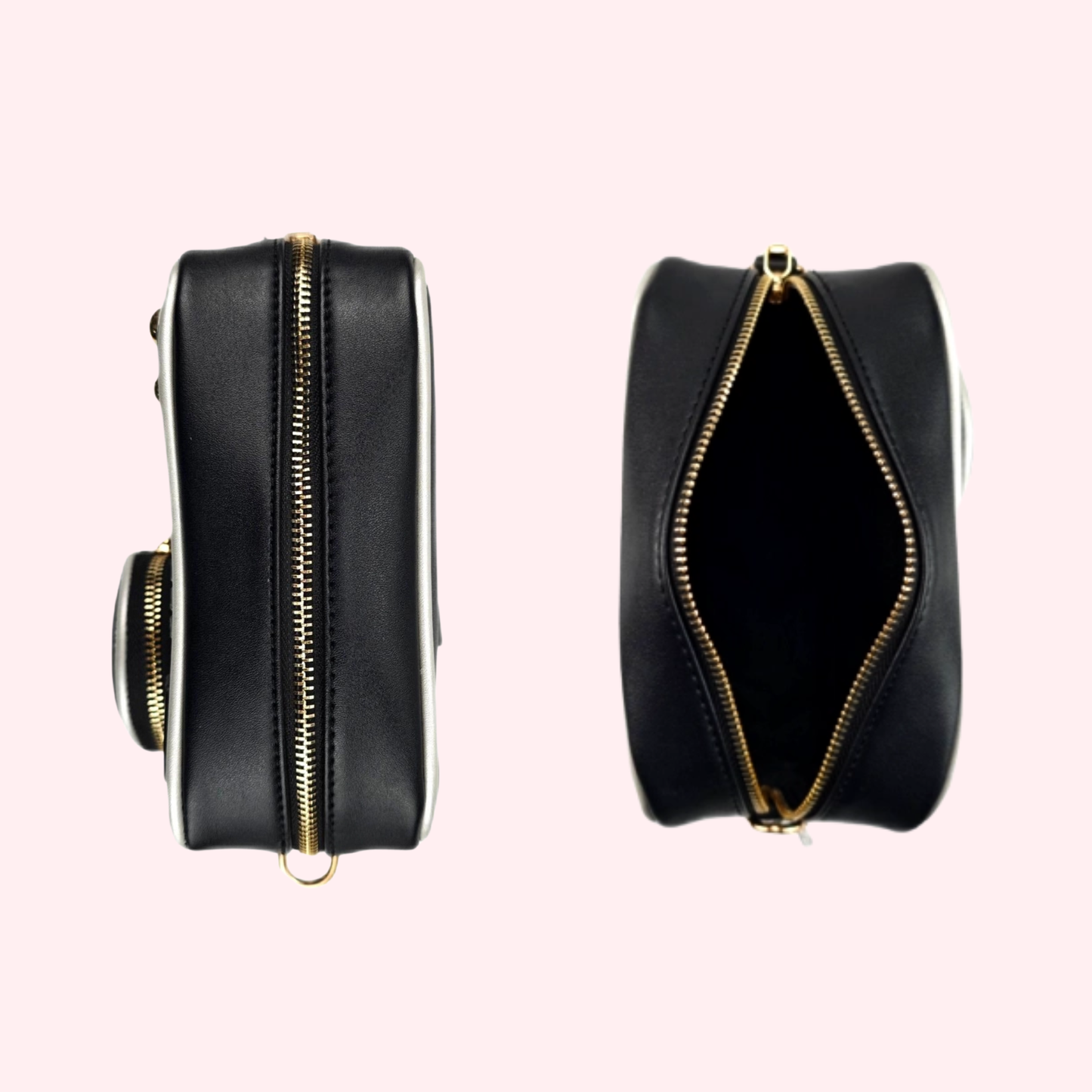 Classic Camera Crossbody Bag – Vintage Novelty Purse with Gold Accents