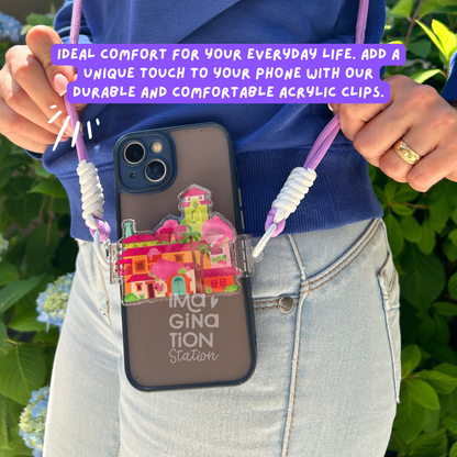 Encanto House Custom Acrylic Phone Clip with Lanyard