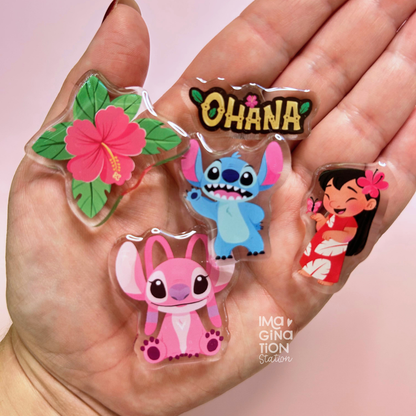 Stitch acrylic shoe charm close up – Lilo and Stitch Disney croc Jibbitz-style accessory