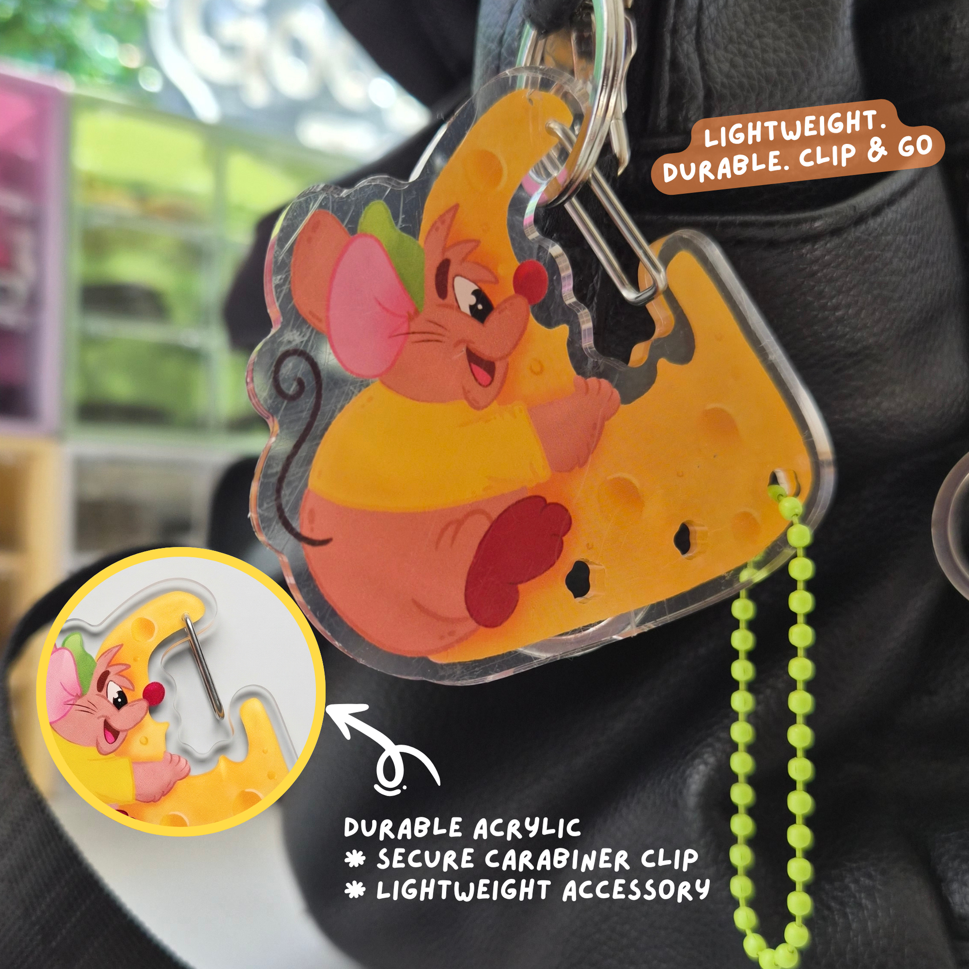Cinderella Gus Gus keychain and sticker bundle open – Disney princess gift set