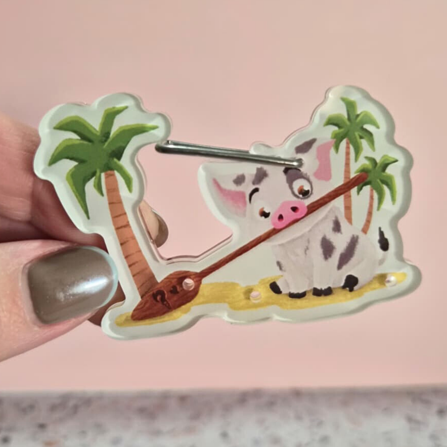 Pua Acrylic Carabiner Charm - Moana Collectible