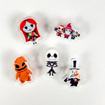 Halloween shoe charm close up – pumpkin ghost bat acrylic spooky croc charm