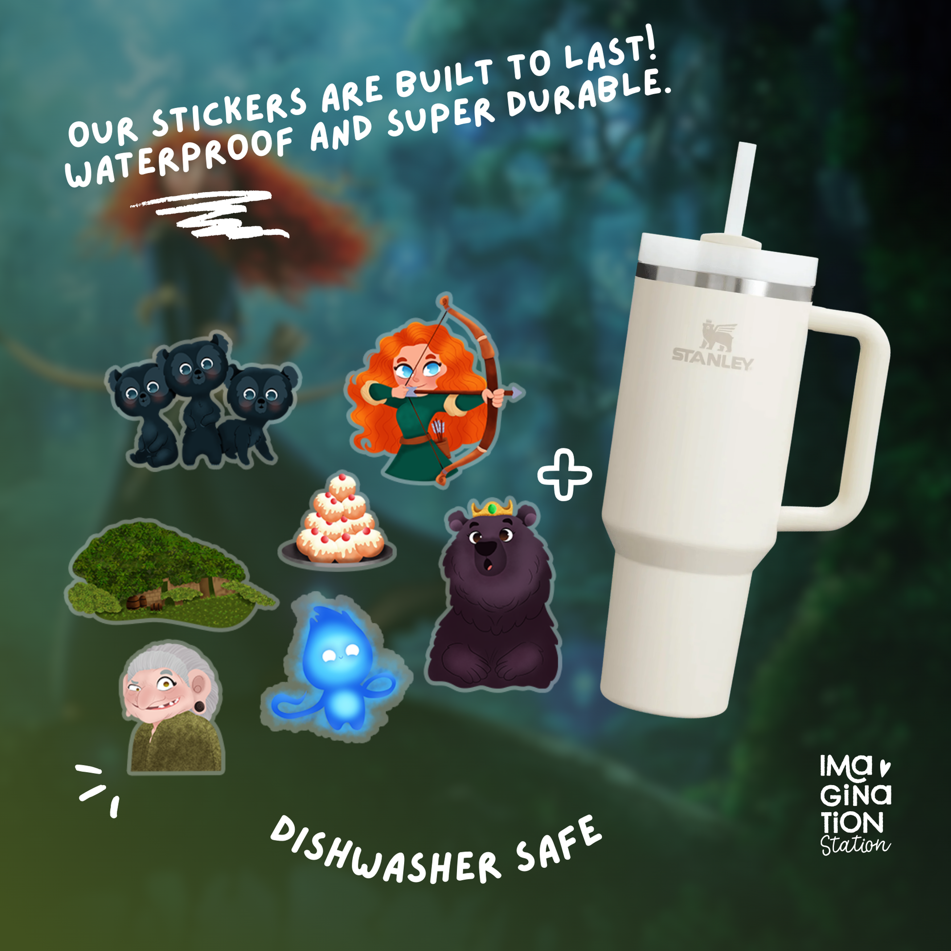 Merida Brave tumbler lifestyle shot – 40oz Disney princess Brave bundle