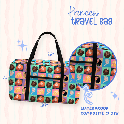 Princess Weekender bag open view – spacious interior Disney travel duffle for park trips