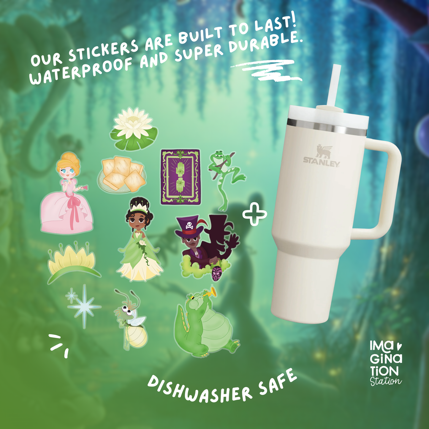 Princess Tiana 40oz tumbler color variant options – Disney princess and the frog bundle