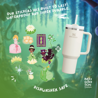 Princess Tiana 40oz tumbler color variant options – Disney princess and the frog bundle
