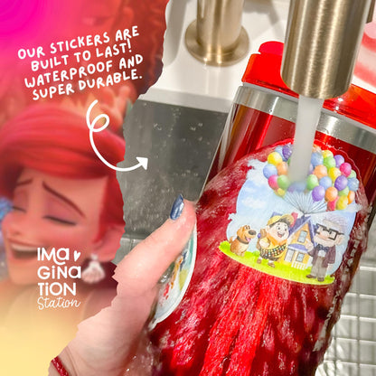 Princess Slays Dragons sticker size reference – clear glossy waterproof Disney empowerment vinyl