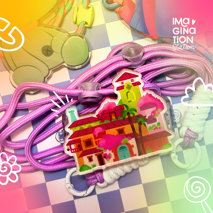 Encanto House Custom Acrylic Phone Clip with Lanyard