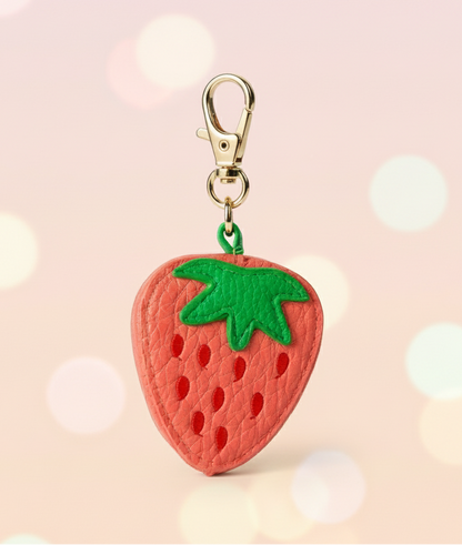 Lotso Bear strawberry scented leather keychain – Berry Sweet Toy Story Disney Pixar bag charm
