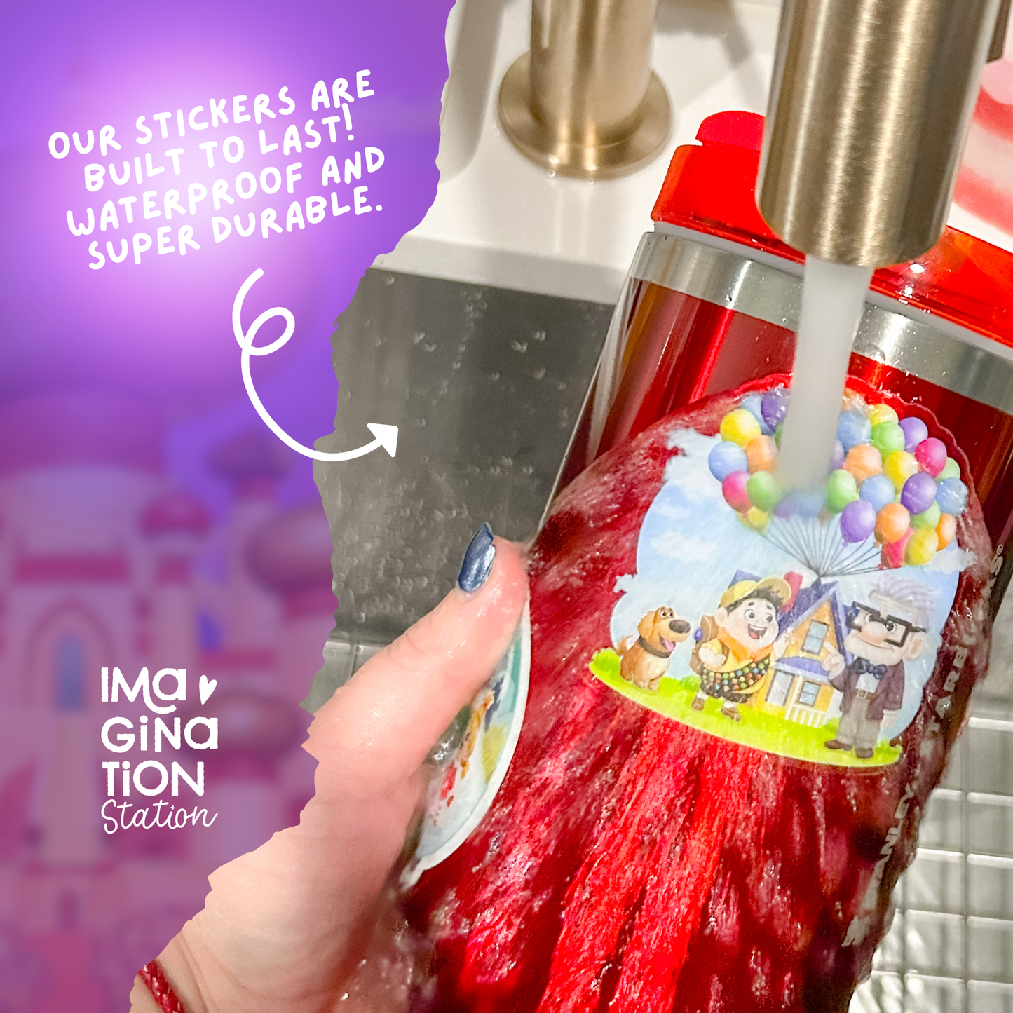 Aladdin 40oz Tumbler + Waterproof Clear Sticker Set – Disney Bundle