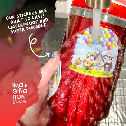 Scar Lion King sticker on water bottle – long live the king transparent Disney villain vinyl