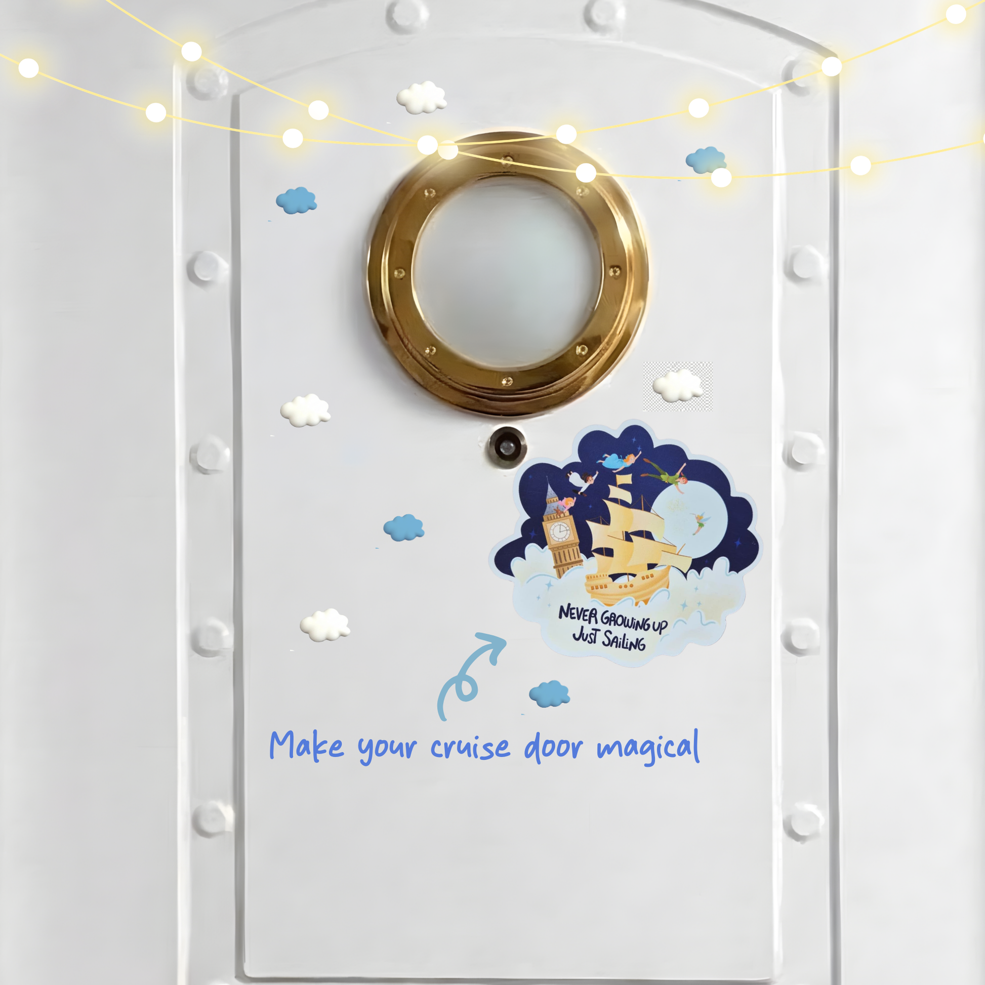 make your cruise door magical with peter pan