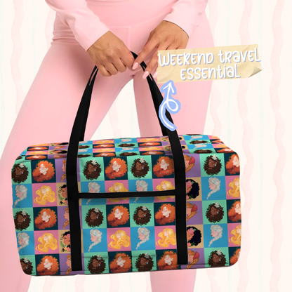 Princess Weekender bag detail – durable zipper and compartments Disney travel duffle