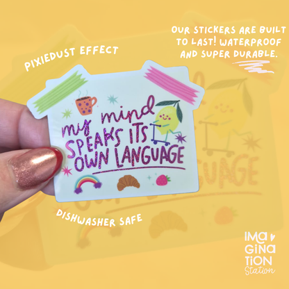 Cute quote sticker on water bottle – pixie dust glossy waterproof motivational vinyl