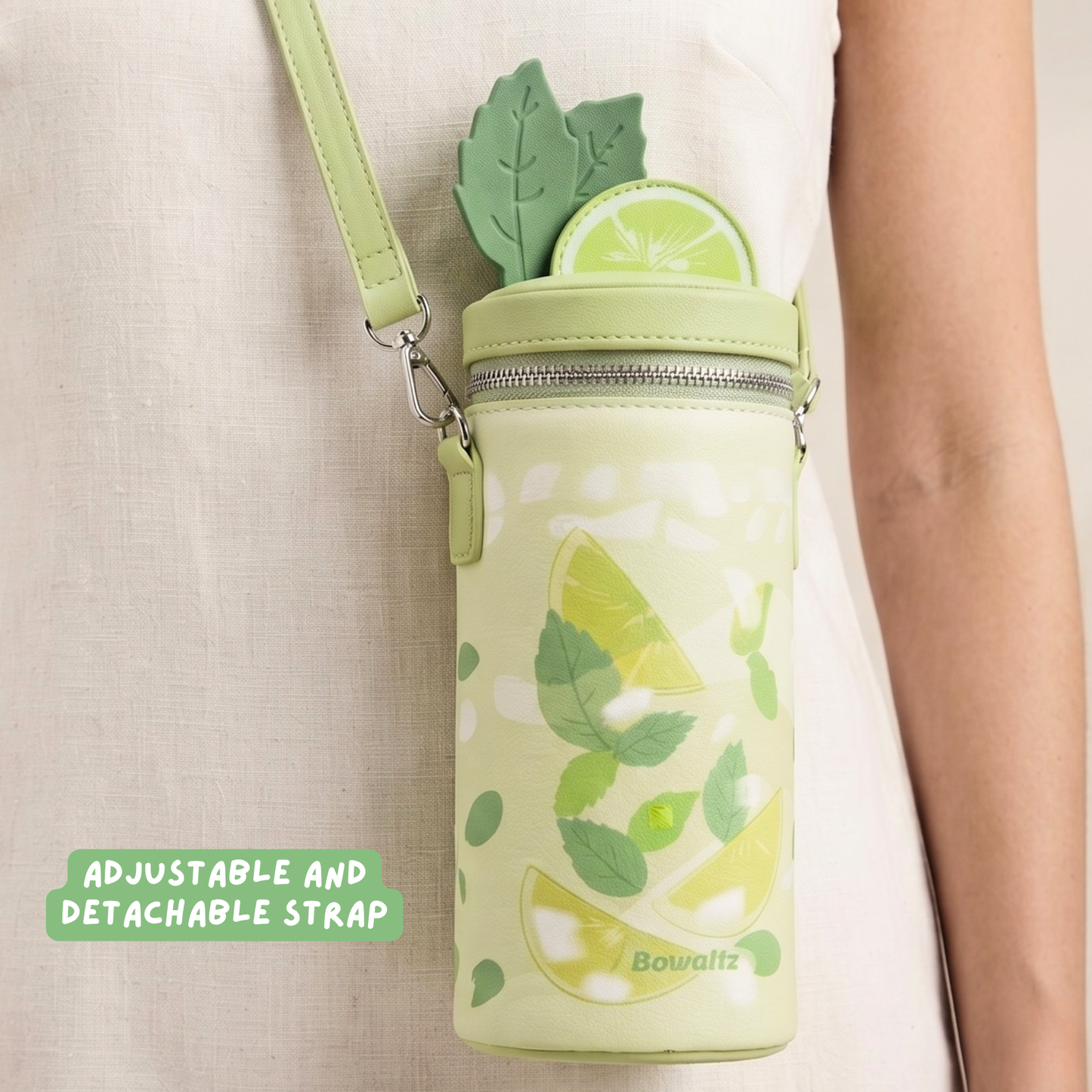 Mojito Lime Water Bottle Crossbody