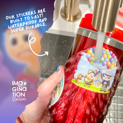 Inside Out 40oz Tumbler + Waterproof Vinyl Sticker Set – Disney Pixar Bundle