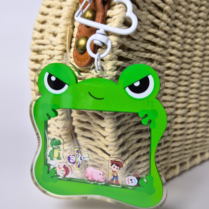 Lilypad Toy Story 5 Shaker Keychain – Acrylic Disney Pixar Bag Charm with Cloud Carabiner