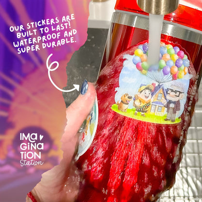 Powerpuff Girls sticker on water bottle – 2 x 2.4 inch pixie dust retro cartoon vinyl