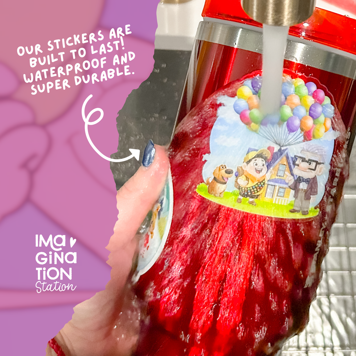Dee Dee sticker on water bottle – Dexter's Lab pixie dust 90s retro cartoon vinyl