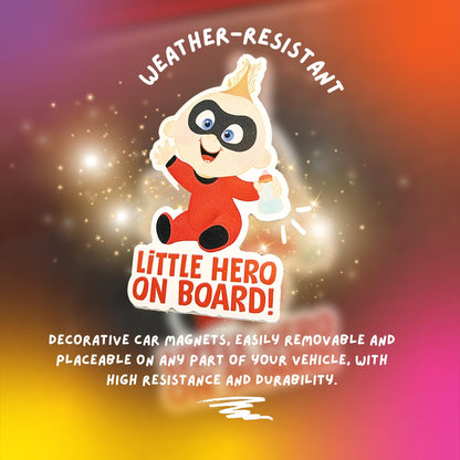 Jack-Jack Little Hero On Board Car Magnet – Weatherproof Vinyl