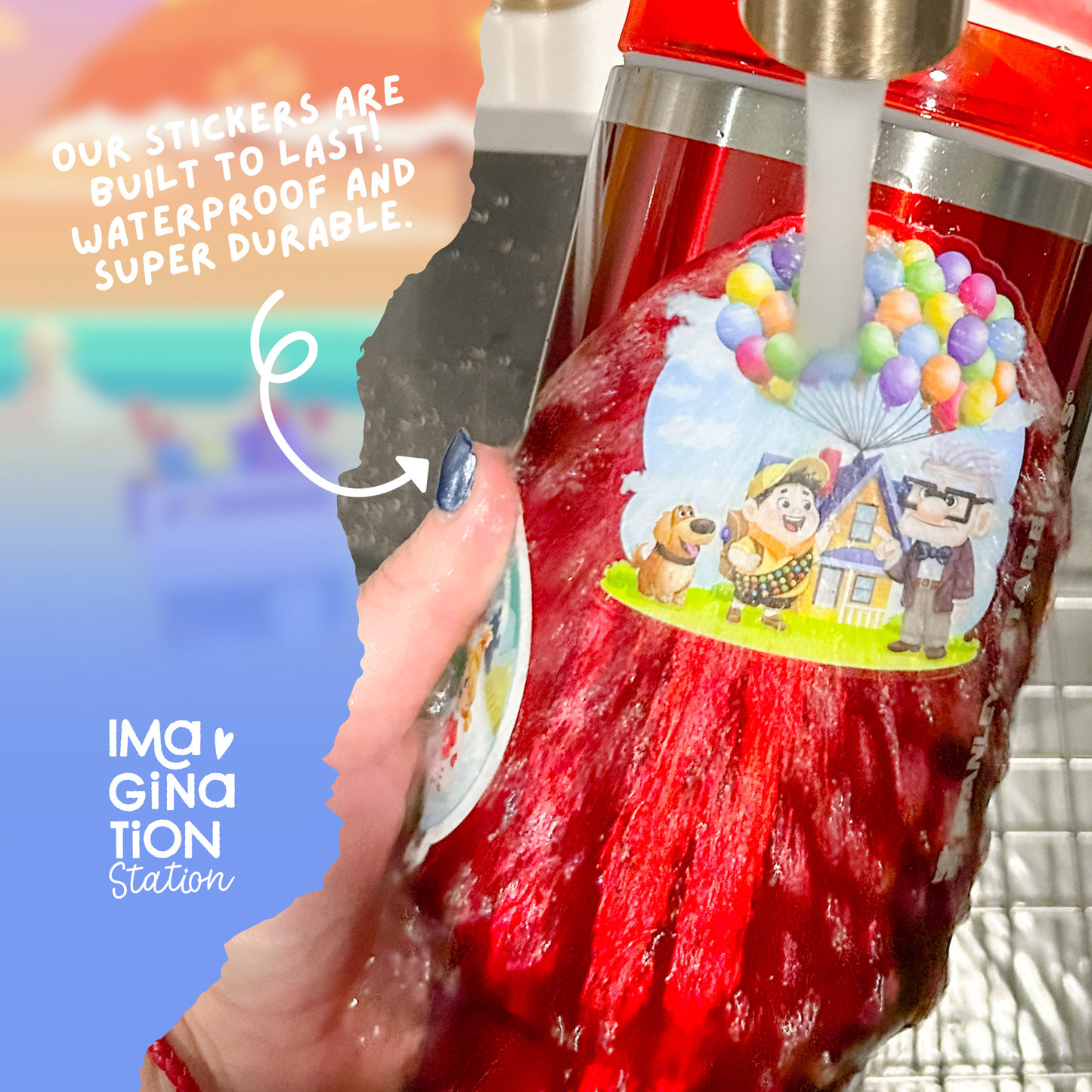 Imagination Station Bluey Bingo beach sticker packaging – Disney summer fan gift