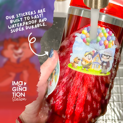 Chip and Dale sticker color detail – Disney chipmunk duo friendship clear glossy vinyl