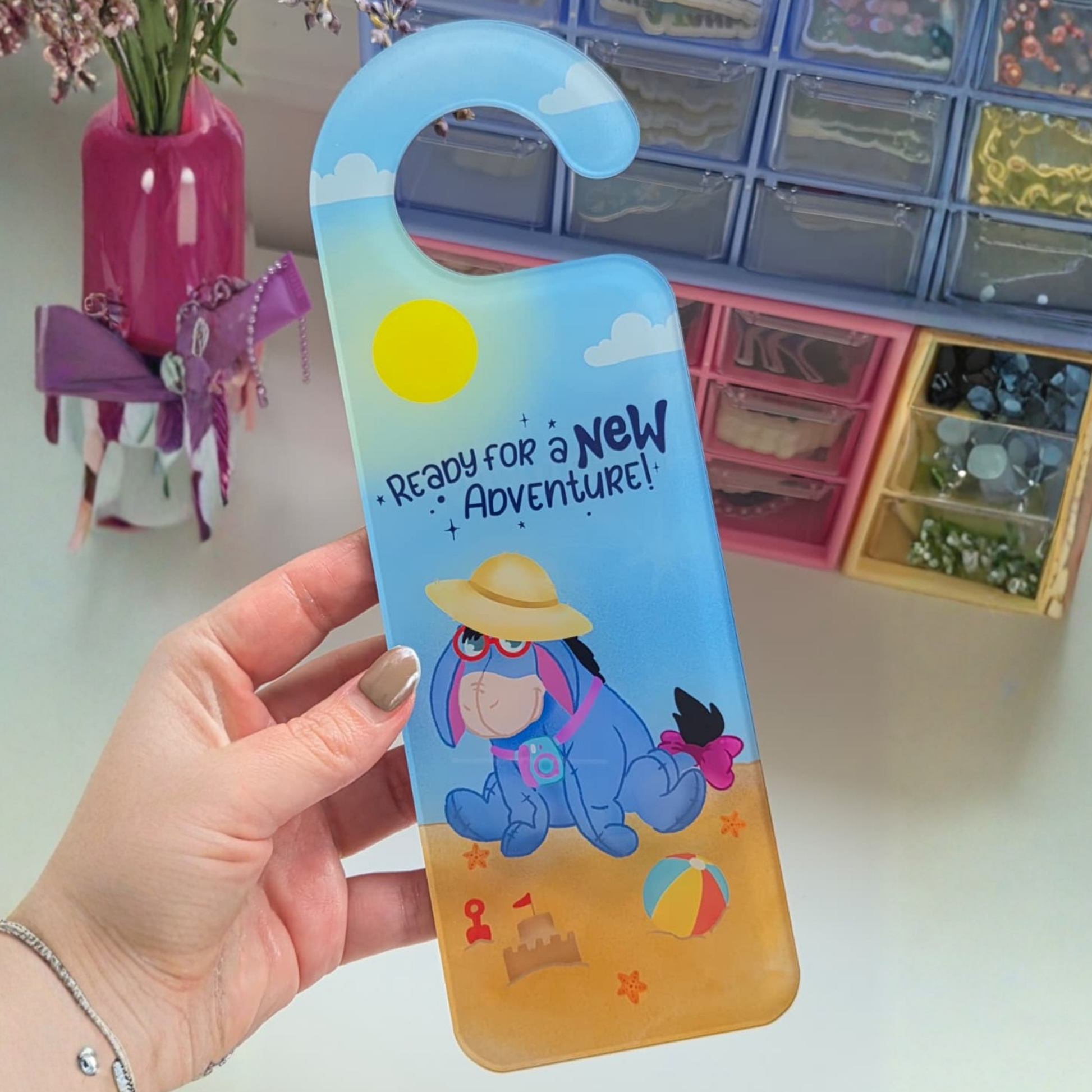 Winnie the Pooh Eeyore door hanger packaging – Imagination Station personalized Disney nursery gift