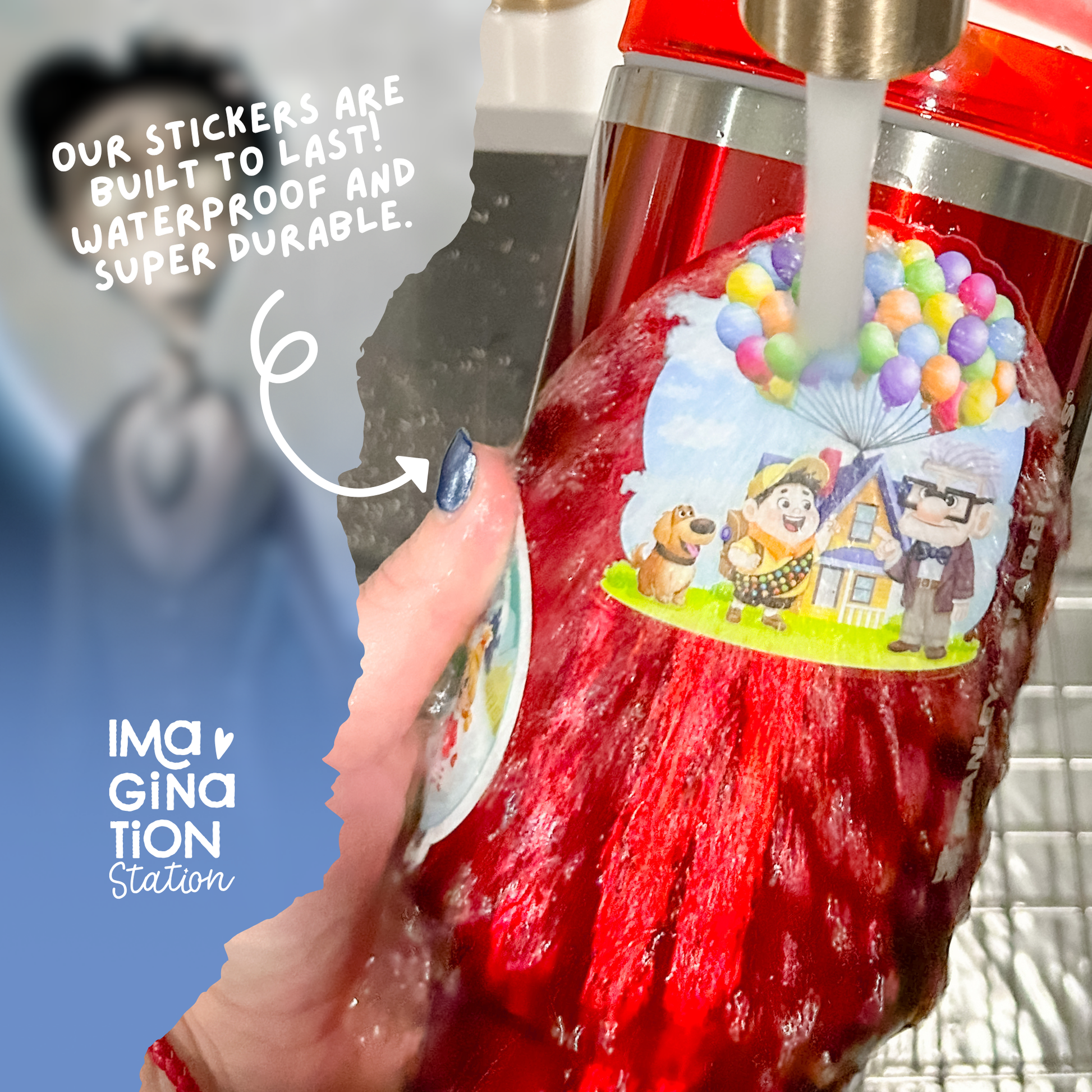 Mickey Minnie Pluto Halloween sticker on water bottle – Corpse Bride Disney vinyl