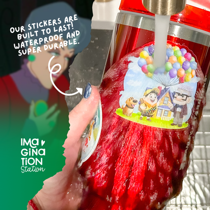 Lady Tremaine sticker size reference – mirror glossy waterproof Cinderella Disney vinyl