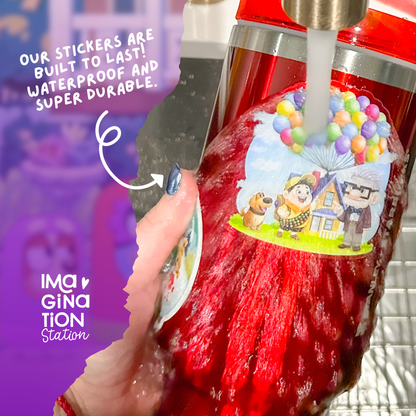 Granny Muffin Bluey sticker on tumbler – pixie dust glossy Disney vinyl decal
