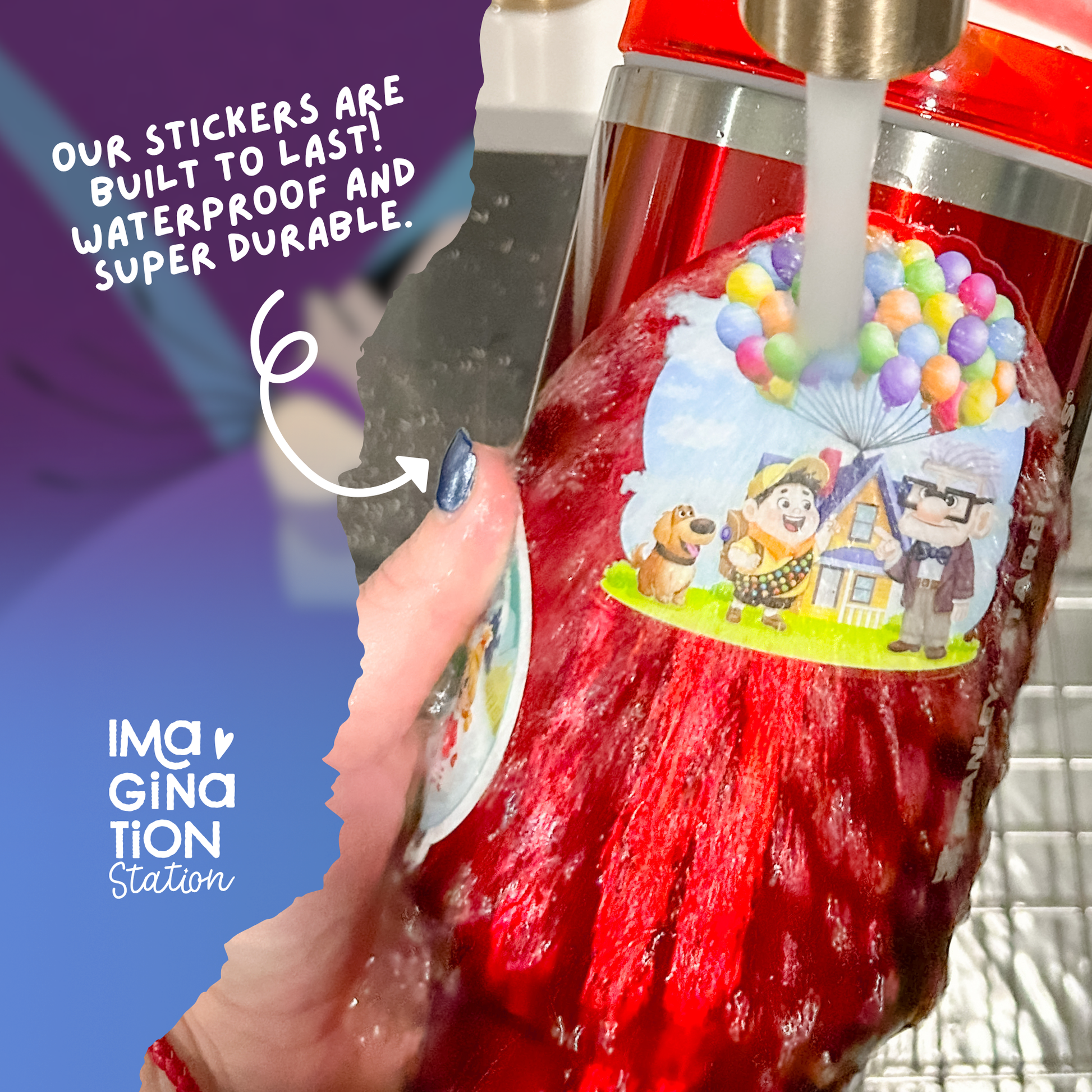 Yzma sticker size reference – holographic matte waterproof Emperor's New Groove vinyl