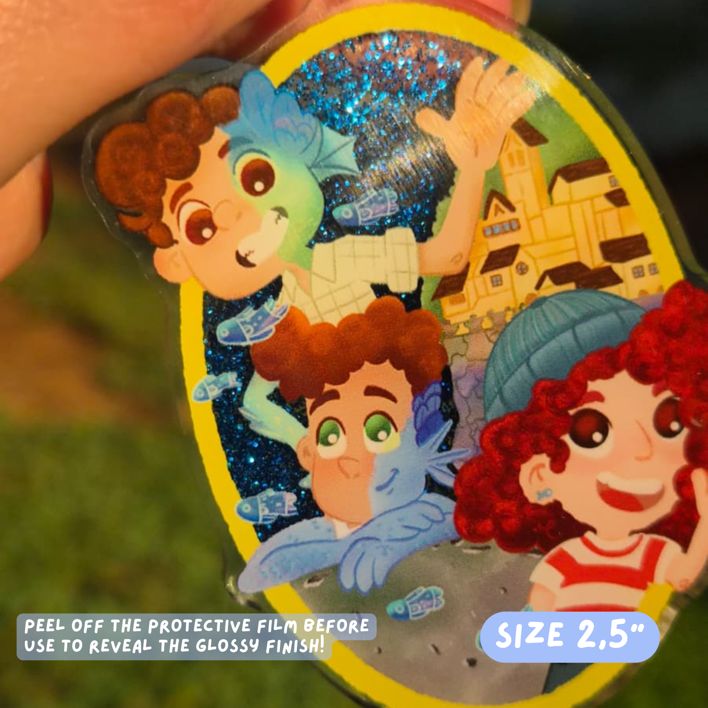 Luca Inspired Shaker Bag Charm | Disney Pixar Sea Friends Keychain