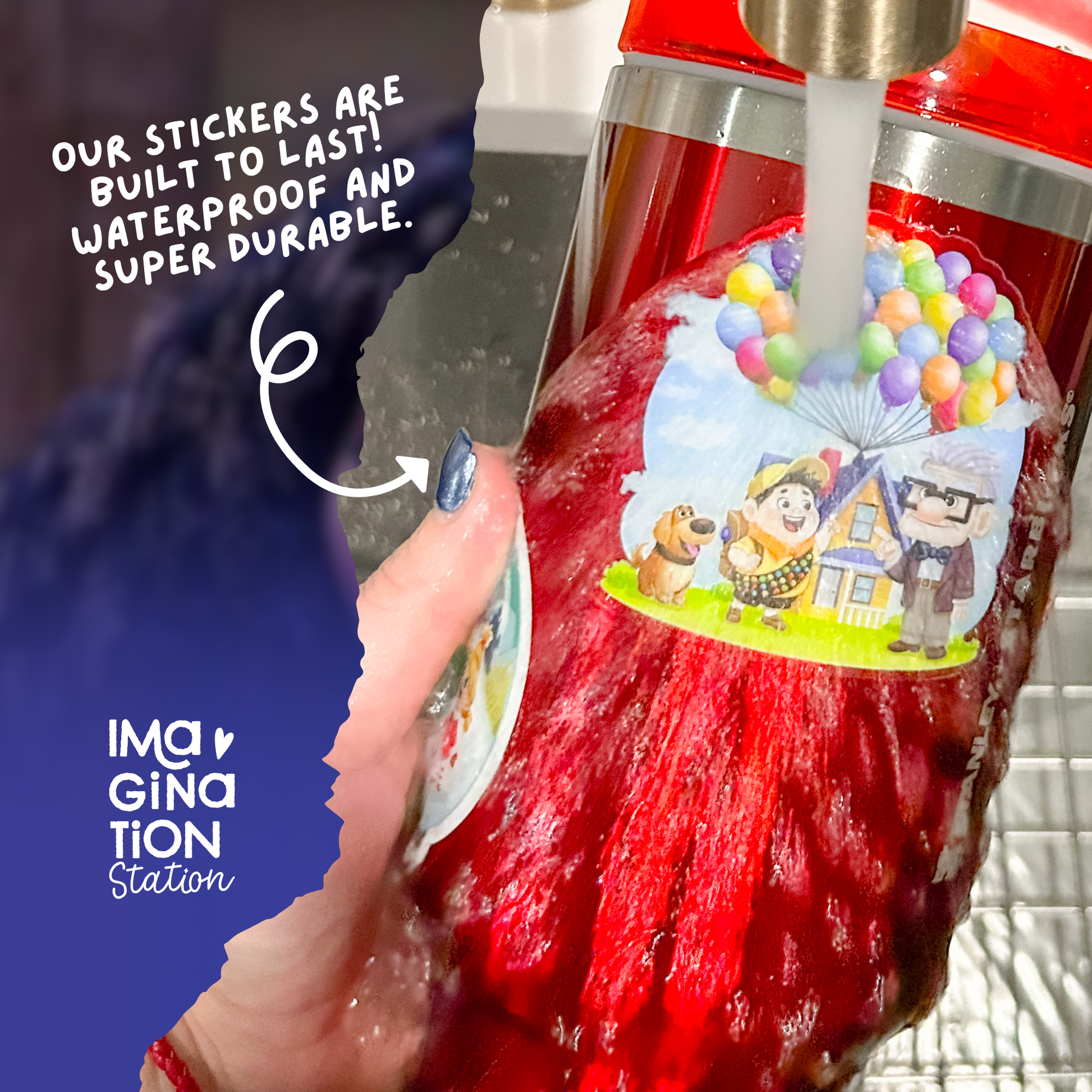 Mother Gothel sticker size reference – glitter glossy waterproof Tangled Disney vinyl