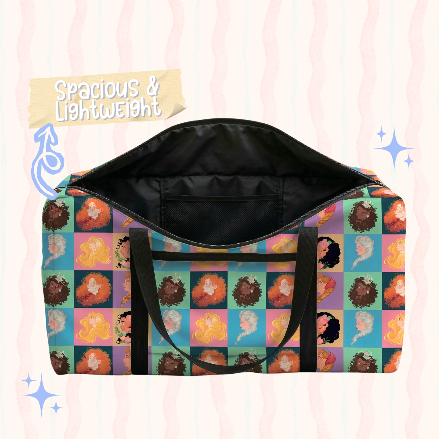 Princess Weekender travel bag size reference – Disney park trip duffle dimensions