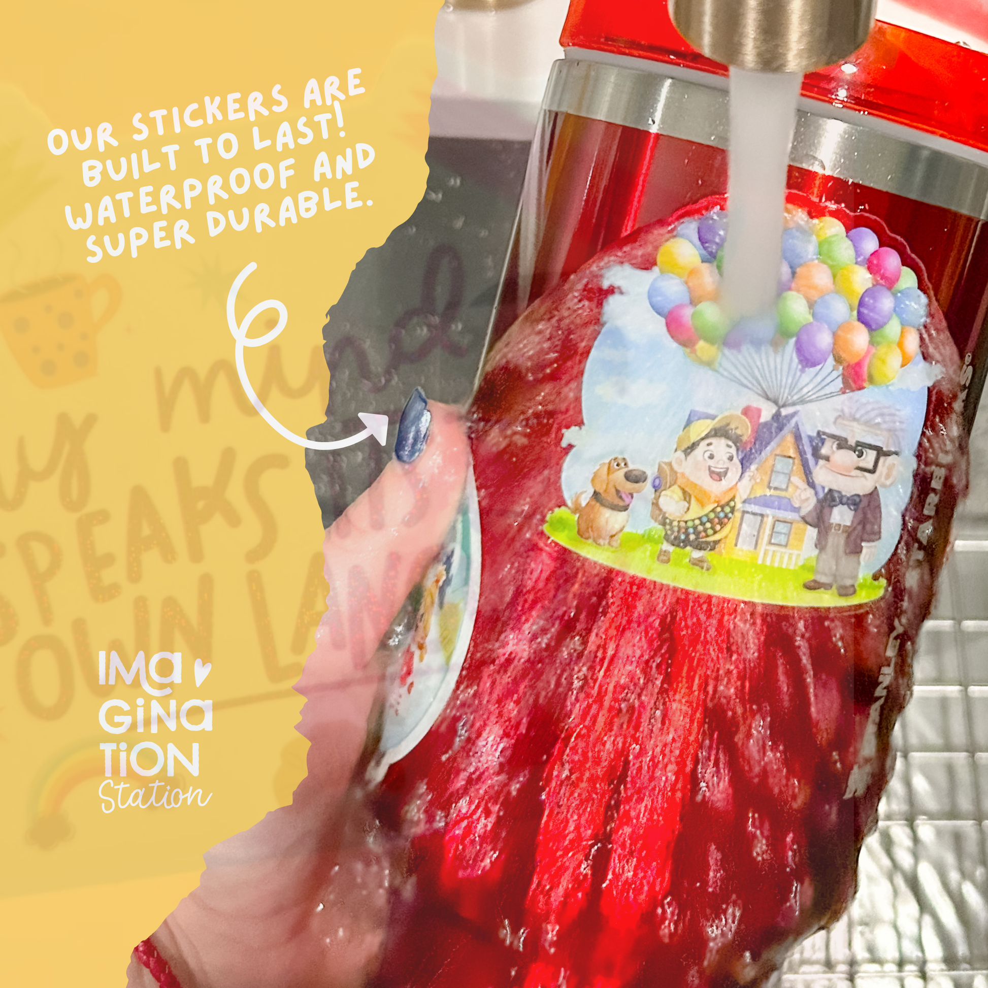 Cute inspirational quote sticker size reference – pixie dust glossy waterproof vinyl