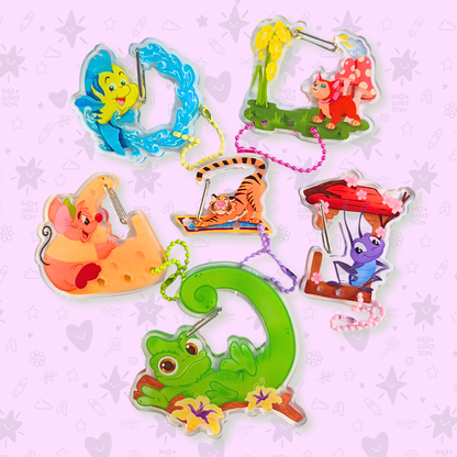 Rajah keychain size reference – lightweight Disney princess carabiner clip charm