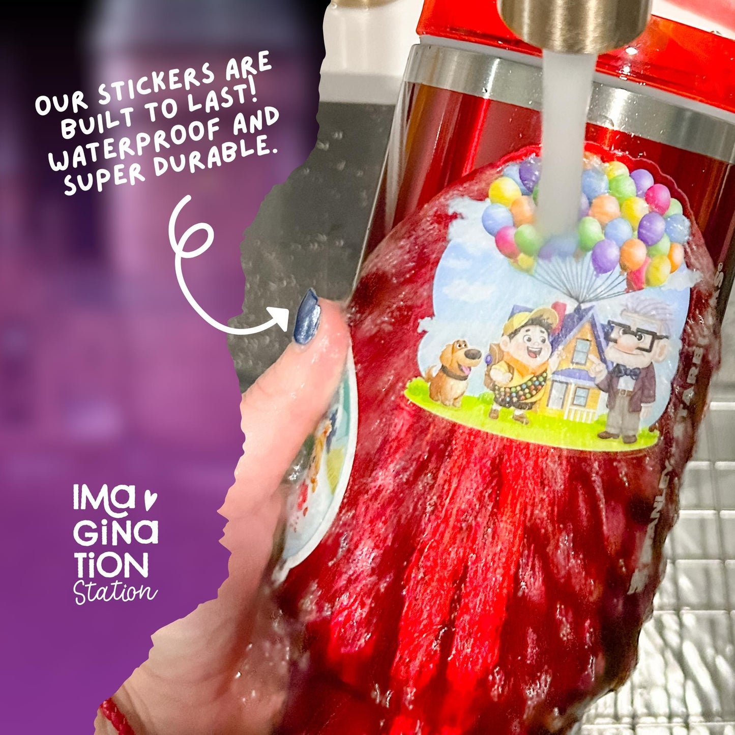 Hogwarts Castle sticker on water bottle – Harry Potter home pixie dust Disney vinyl decal