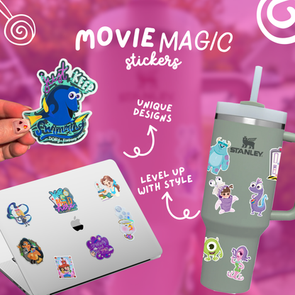 Dee Dee sticker size reference – pixie dust glossy waterproof 90s cartoon vinyl decal
