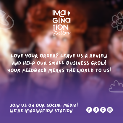 Imagination Station Hocus Pocus sticker packaging – Sanderson Sisters Halloween gift