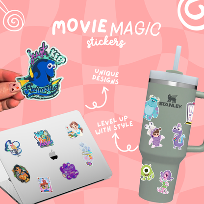 Lizzie McGuire sticker size reference – transparent glossy 2000s Disney nostalgia vinyl