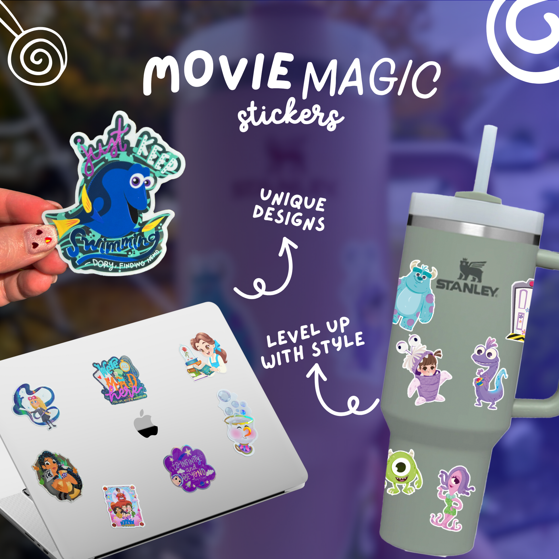 Mother Gothel sticker color detail – Tangled villain dramatic glitter Disney vinyl