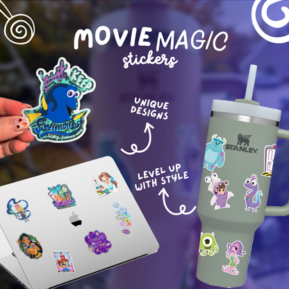 Mother Gothel sticker color detail – Tangled villain dramatic glitter Disney vinyl