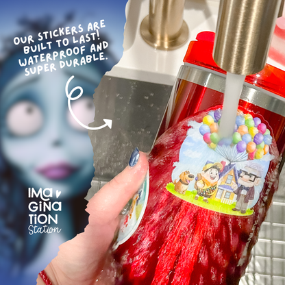 Corpse Bride 40oz Tumbler + Glow in the Dark Sticker Set – Tim Burton Gothic Bundle